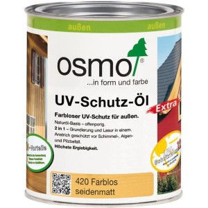 Dose Osmo UV-Schutz Öl Extra Farblos 750ml für Holz im Außenbereich.