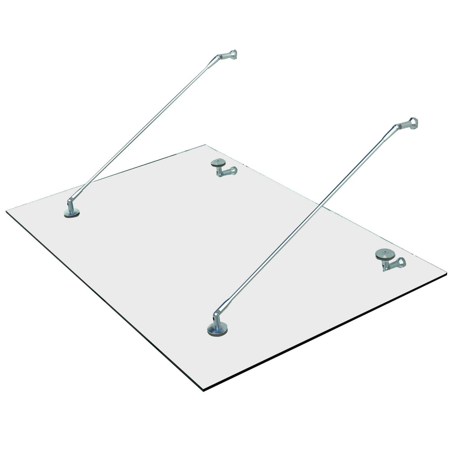 HOMCOM Vordach Verbundsicherheitsglas ESG 304