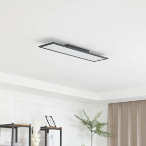 Lindby LED Deckenleuchte LED Panel Enhife 10023730 Modern in Schwarz 1-flammig Arbeitszimmerleuchte