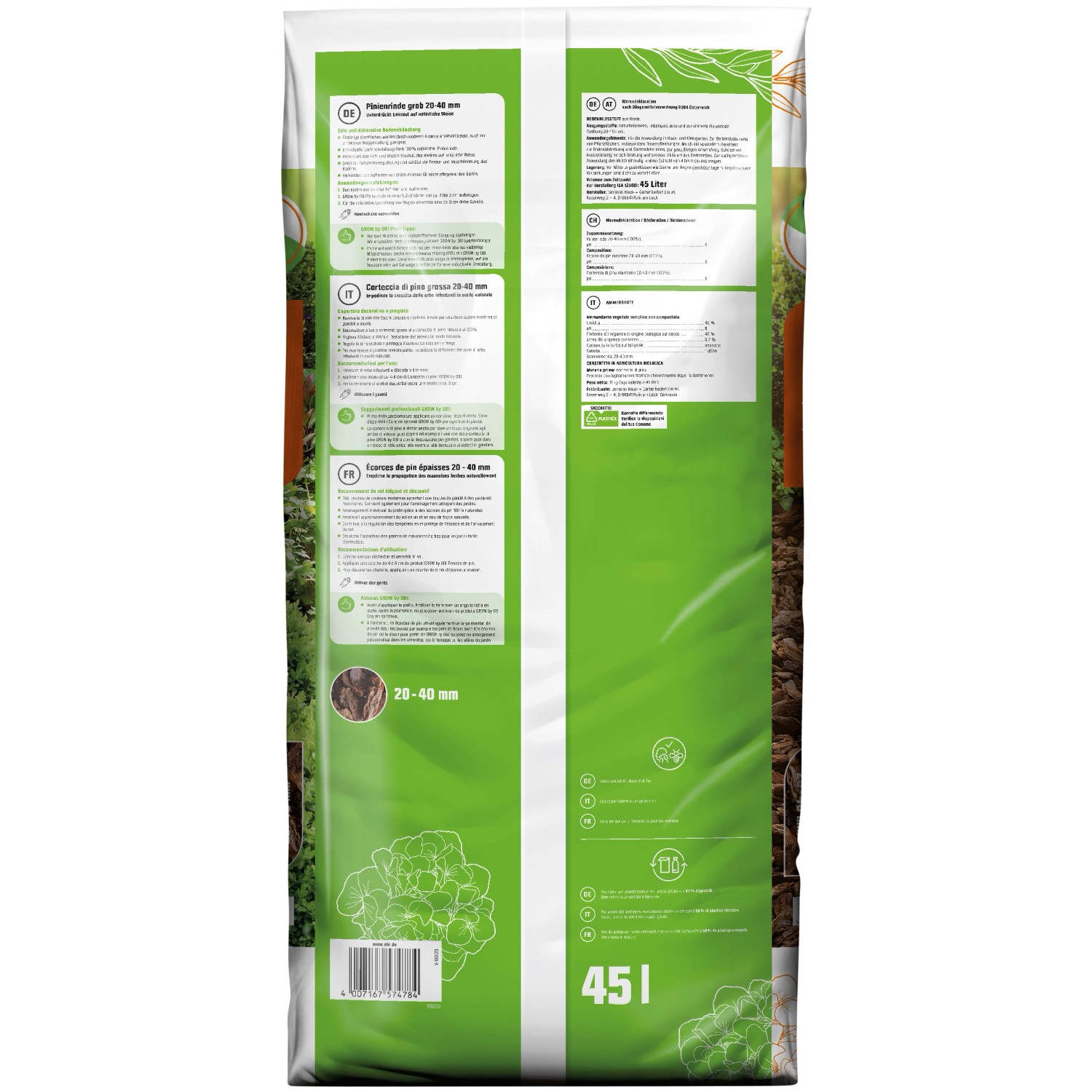 GROW by OBI Pinienrinde grob 2040mm, 45l kaufen bei OBI