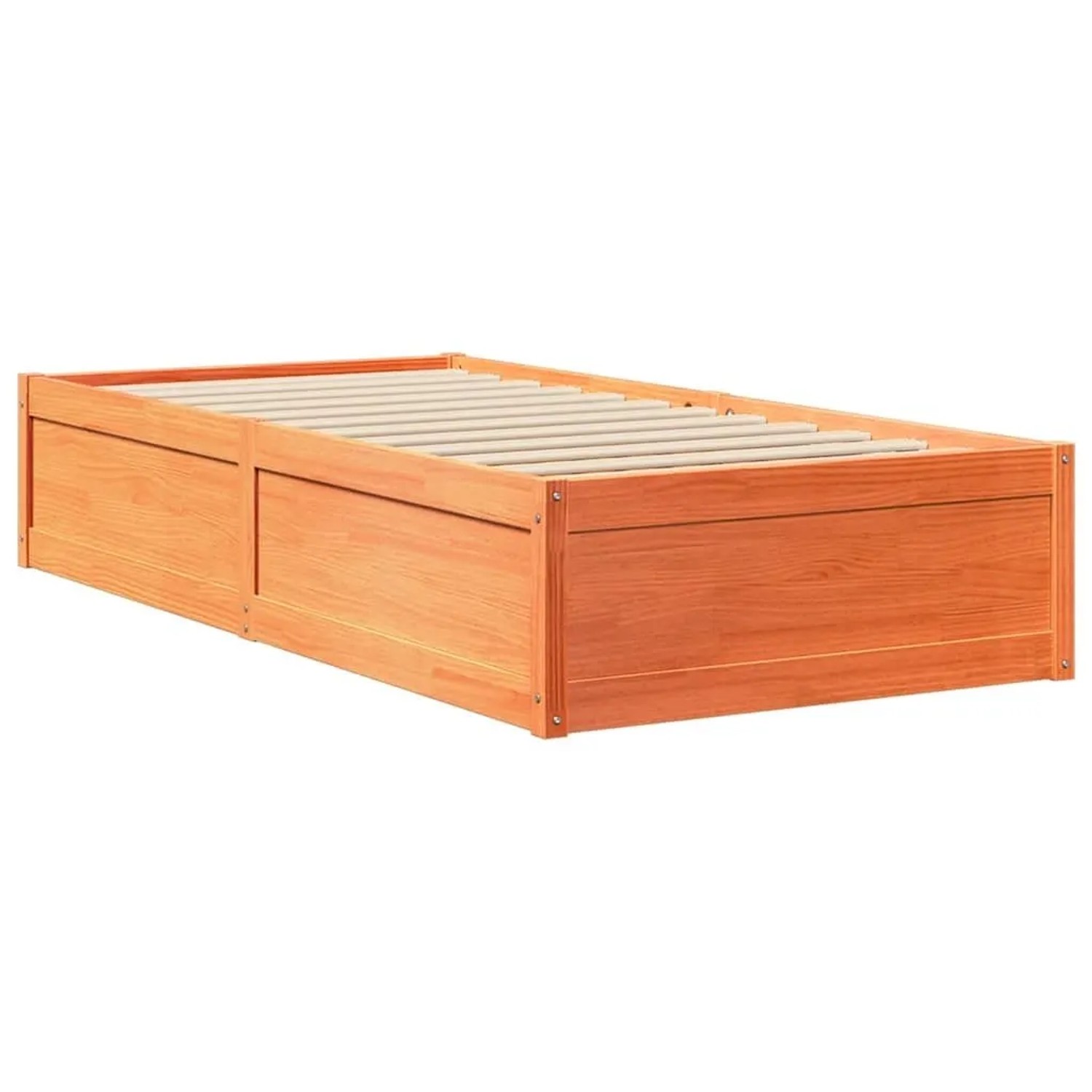 vidaXL Massivholzbett ohne Matratze Wachsbraun 90x200 Kiefernholz 846833 günstig online kaufen