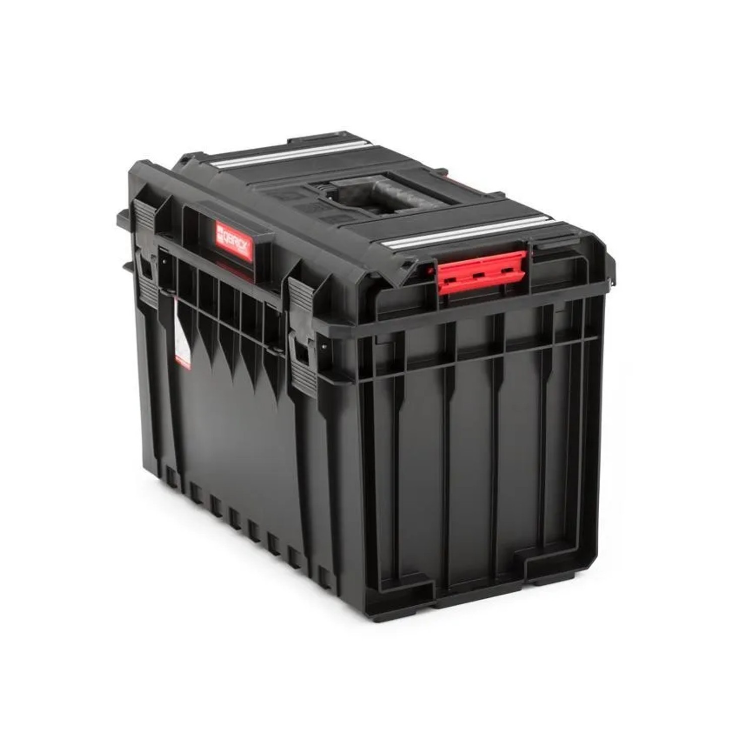 Schwarzer PROREGAL QBRICK Werkzeugkasten One mit Aluschienen, 52L, bis 120kg Traglast.