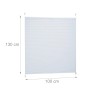 Relaxdays Plissee Rollo Polyester Weiß Halbtransparent Ohne Bohren 100 cm x 130 cm_4