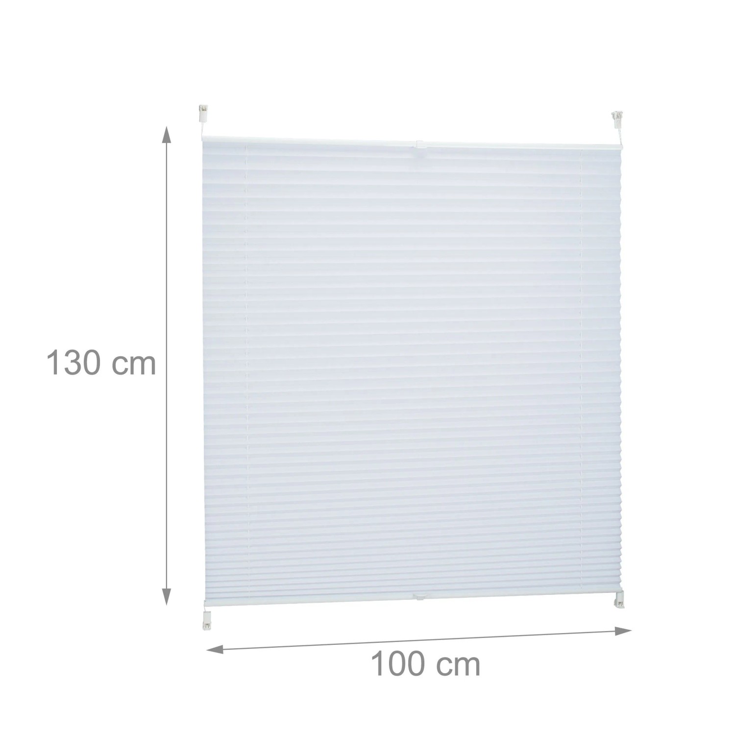 Relaxdays Plissee Rollo Polyester Weiß Halbtransparent Ohne Bohren 100 cm x 130 cm_4