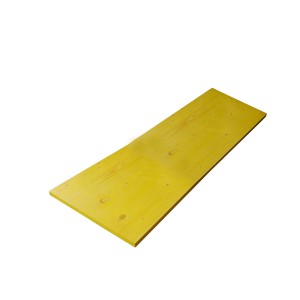 Schake Schalungsplatte, 2000 mm lang, mit braunem Kantenschutz für den Betonbau.