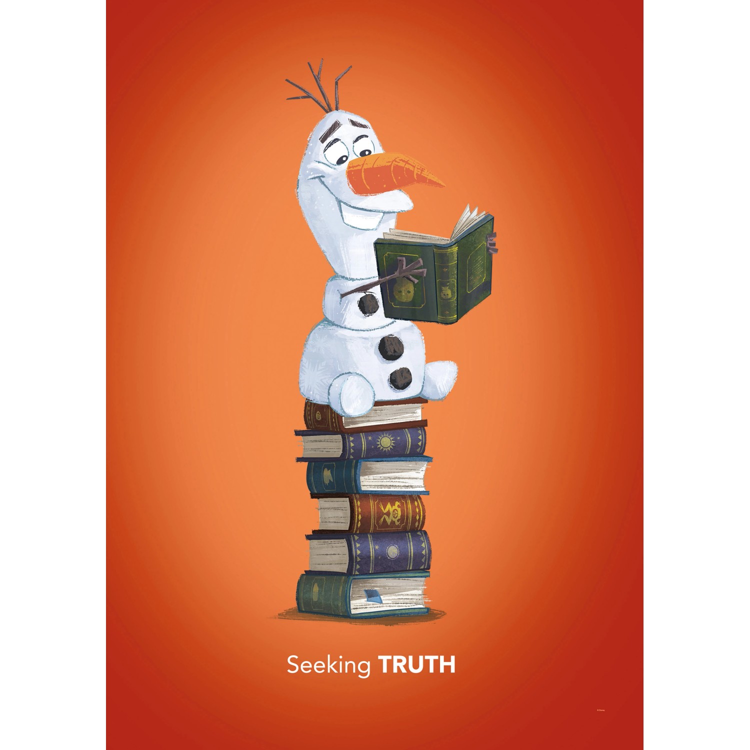 Thumbnail - Komar Wandbild Frozen Olaf Reading 50 x 70 cm