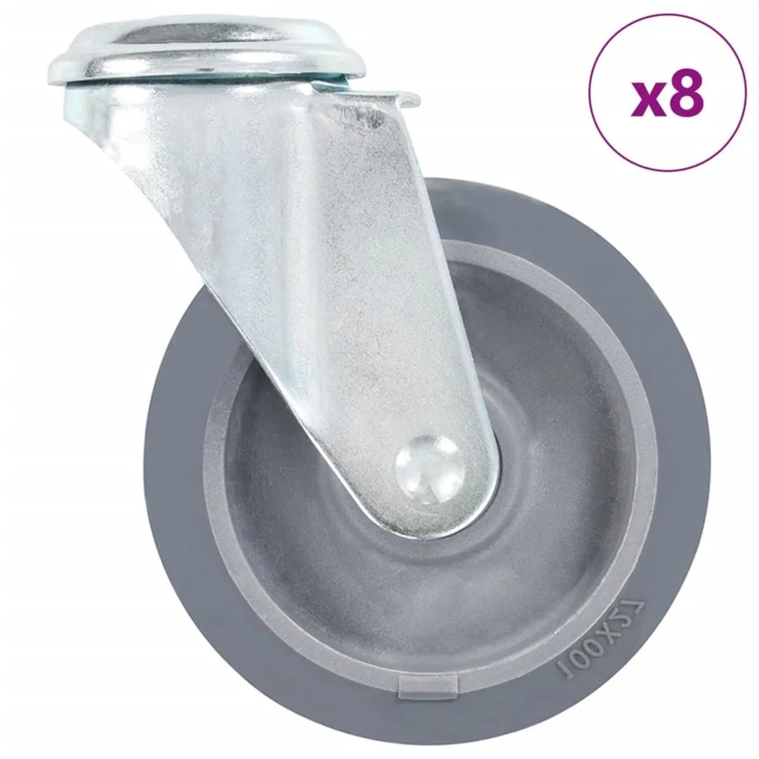 vidaXL 8 Stk Lenkrollen mit Bolzenloch 100 mm 277861