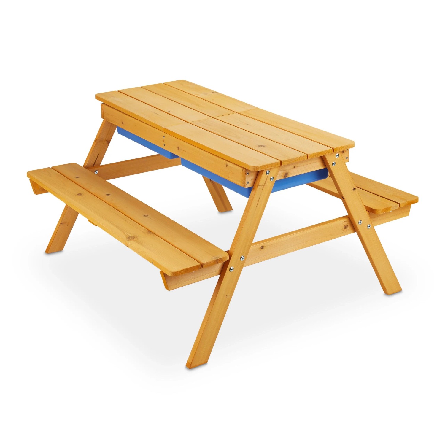 Relaxdays Kindersitzgruppe Holz Natur Mit 2 Wannen 49 cm x 90 cm x 85 cm 6,9 kg