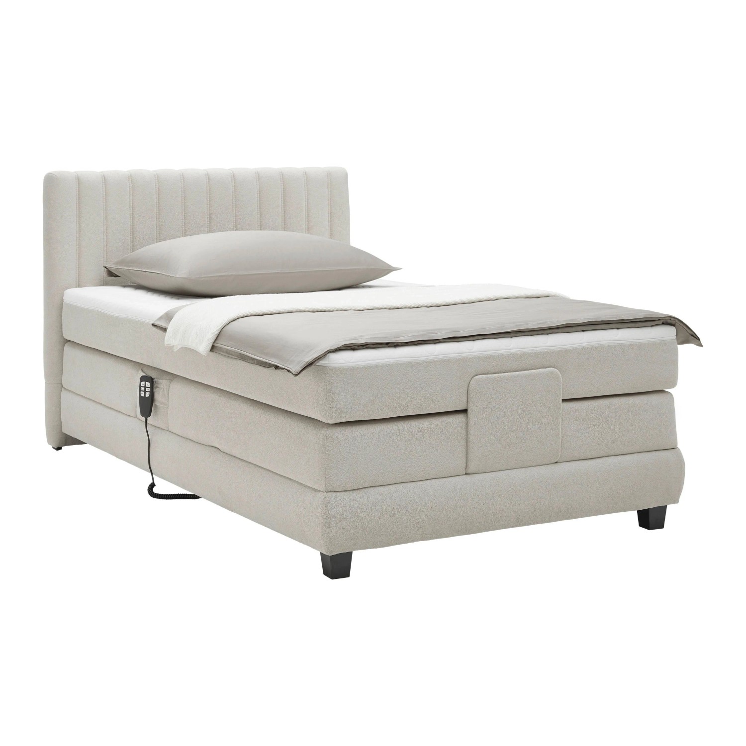 Premium Living Boxspringbett Dixon Beige ca. 120x200cm