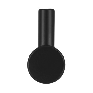 Schwarzer, matter Siro Wandhaken 2453 aus Metall im Uni-Design.