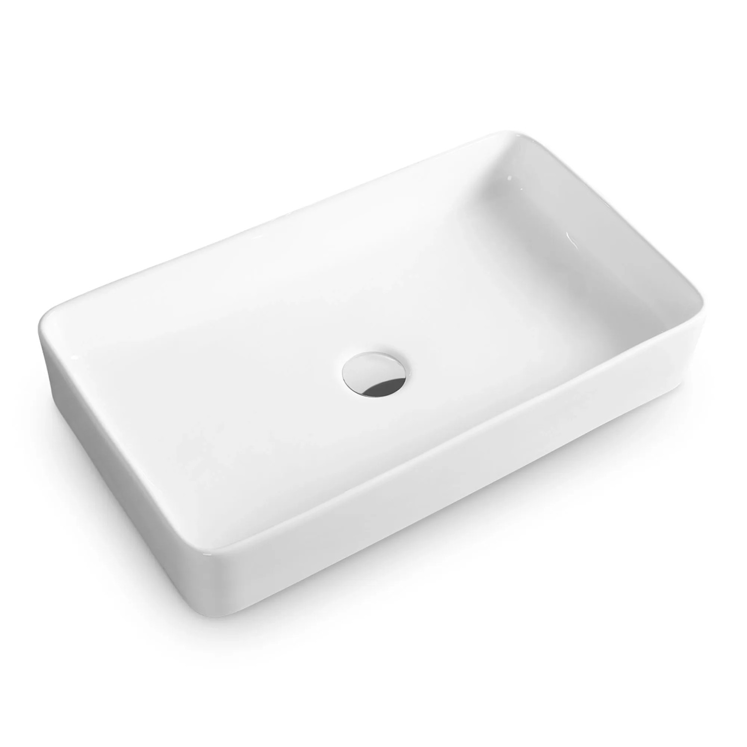 Stilform Aufsatz Keramik Waschbecken Soho Brillant Weiß 60 cm