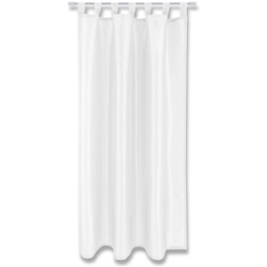 Weißer Arsvita Dekoschal Alessia Schlaufenschal, blickdichter Fenstervorhang mit Schlaufenaufhängung.