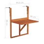 vidaXL Balkon Hängetisch aus Akazienholz, braun, klappbar, 64,5x44x80 cm.