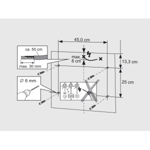 Jokey Spiegelschrank Saphir 60 cm x 51 cm Weiß Hochglanz