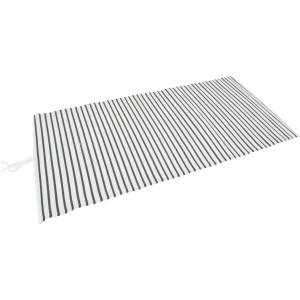 Schwarz-weiß gestreifte Strandmatte Catu für Camping & Freizeit.