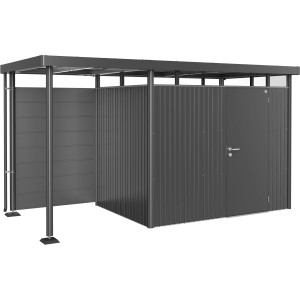 Biohort Rückwand für Seitendach H2-H5, dunkelgrau-metallic, als Zubehör für Gartenhäuser.