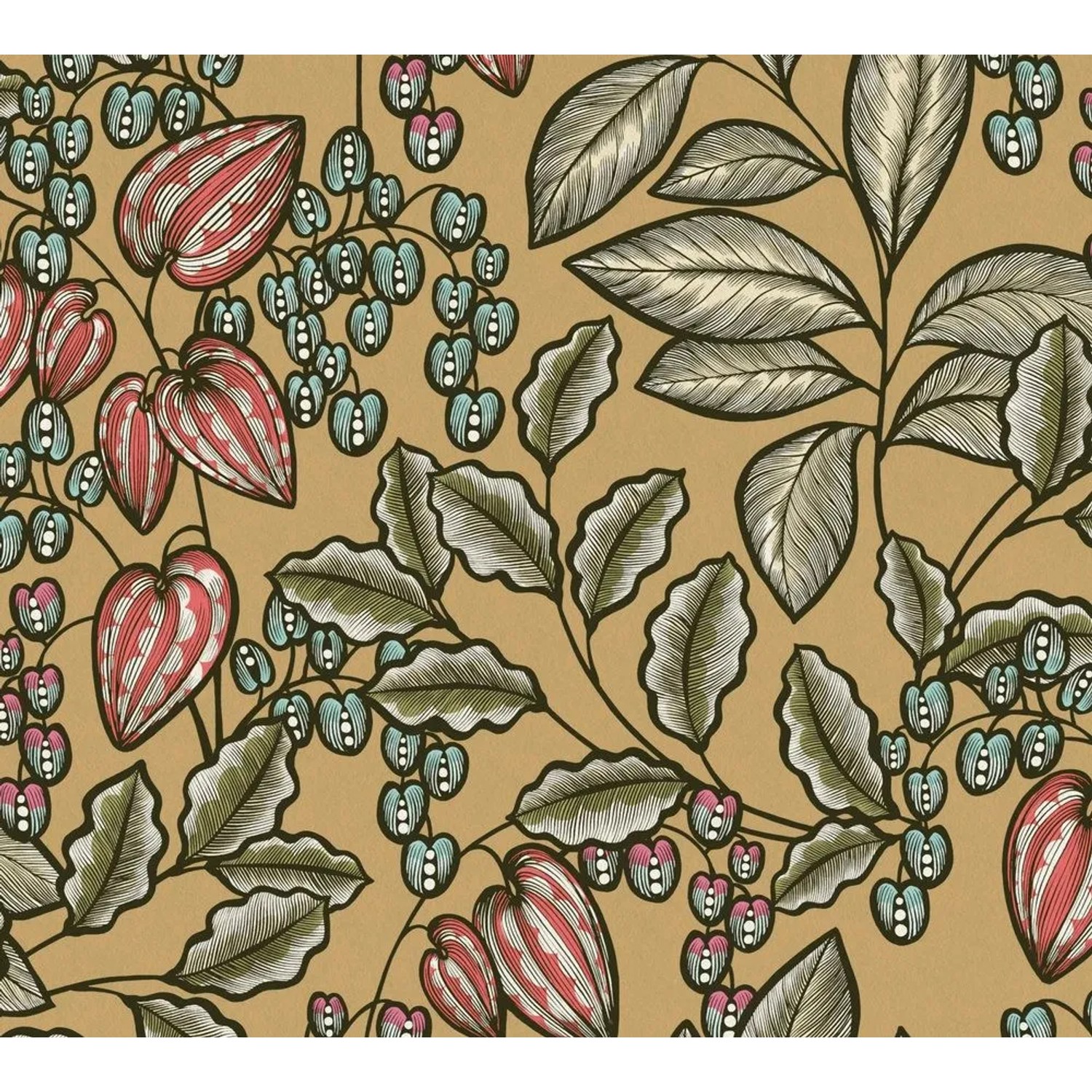 Tadessi Tapete Floral M1-No.1448 Vliestapete in Gelb
