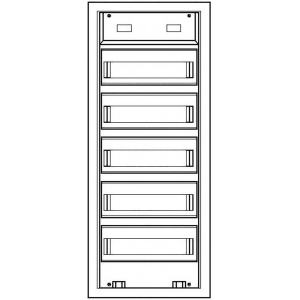 Alphatec Aufputzkleinverteiler POLARIS 5-reihig mit Steckklemme