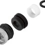 Adapter für Mischdüsen M22/M24, verchromt, mit Kugelgelenk und Dichtungsringen.