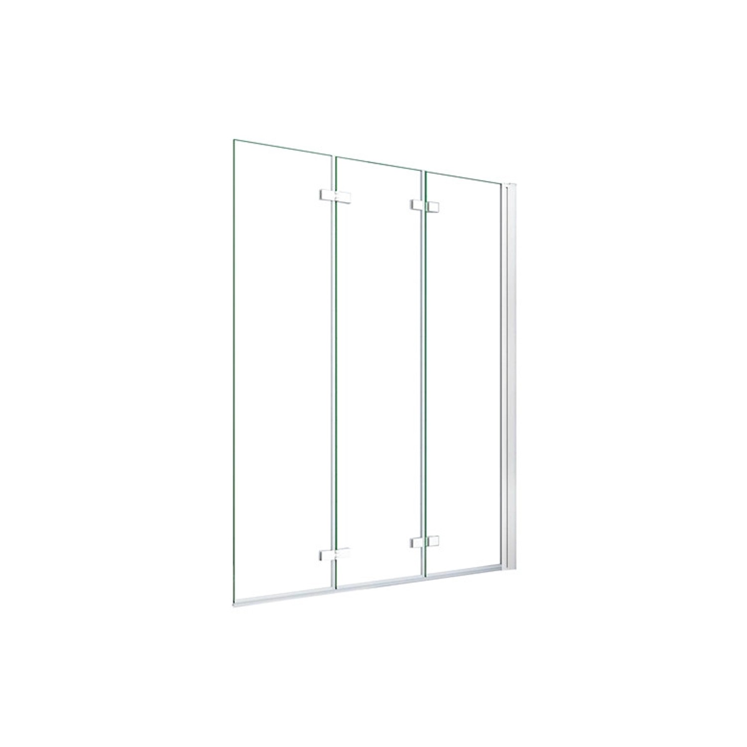 Duschparadies 130 x 140cm Badewannenaufsatz 3tlg Faltwand 6mm Nano Glas Dus günstig online kaufen