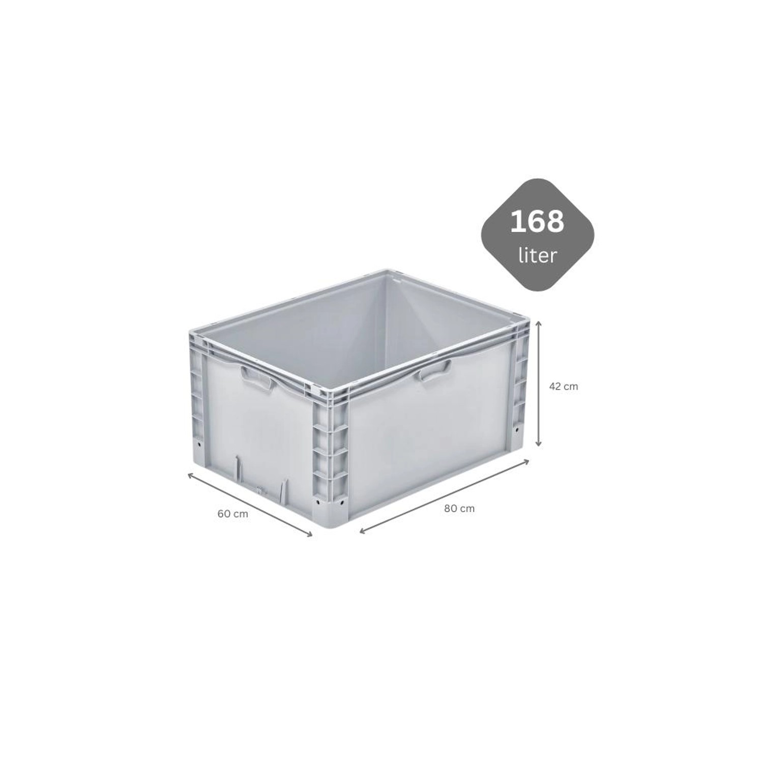 Contenitore Euro Plastica 80x60x42cm - Scatola Industriale Impilabile Per Magazzino E Trasporti - Foto 7