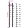 Zwei schwarze Wand-Weinregale aus Eisen für je 12 Flaschen. Praktische Weinlagerung für die Wand.