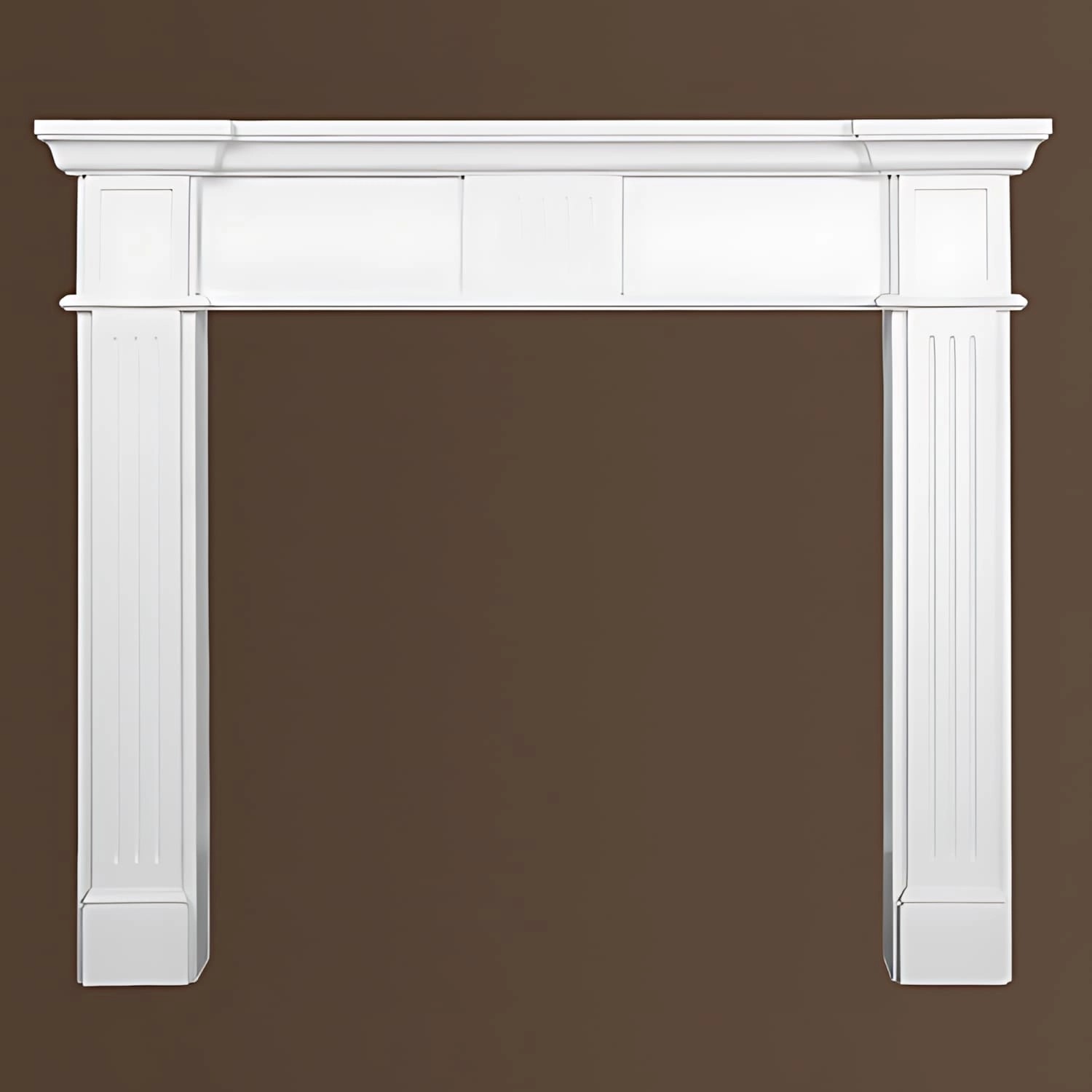 Weißes PROFHOME Zierelement/Stuckdekor aus Polyurethan für Paneele, 85,9x17x15,2cm.