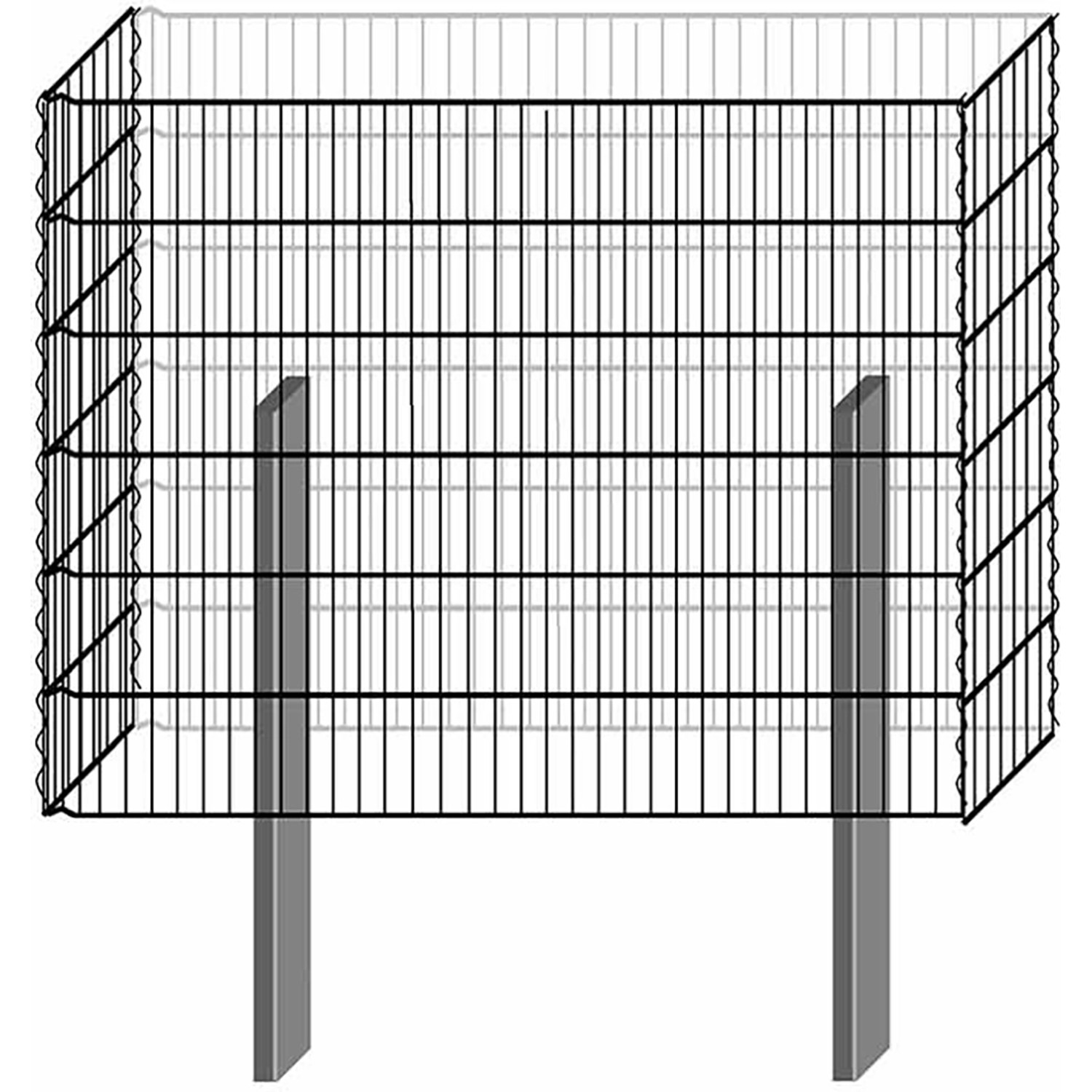 Bellissa Gabione Limes Pico23 Bausatz 90 cm x 115 cm x 23 cm