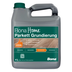 Grauer 4 l Kanister Bona Parkett Grundierung für Treppen und Parkettböden.