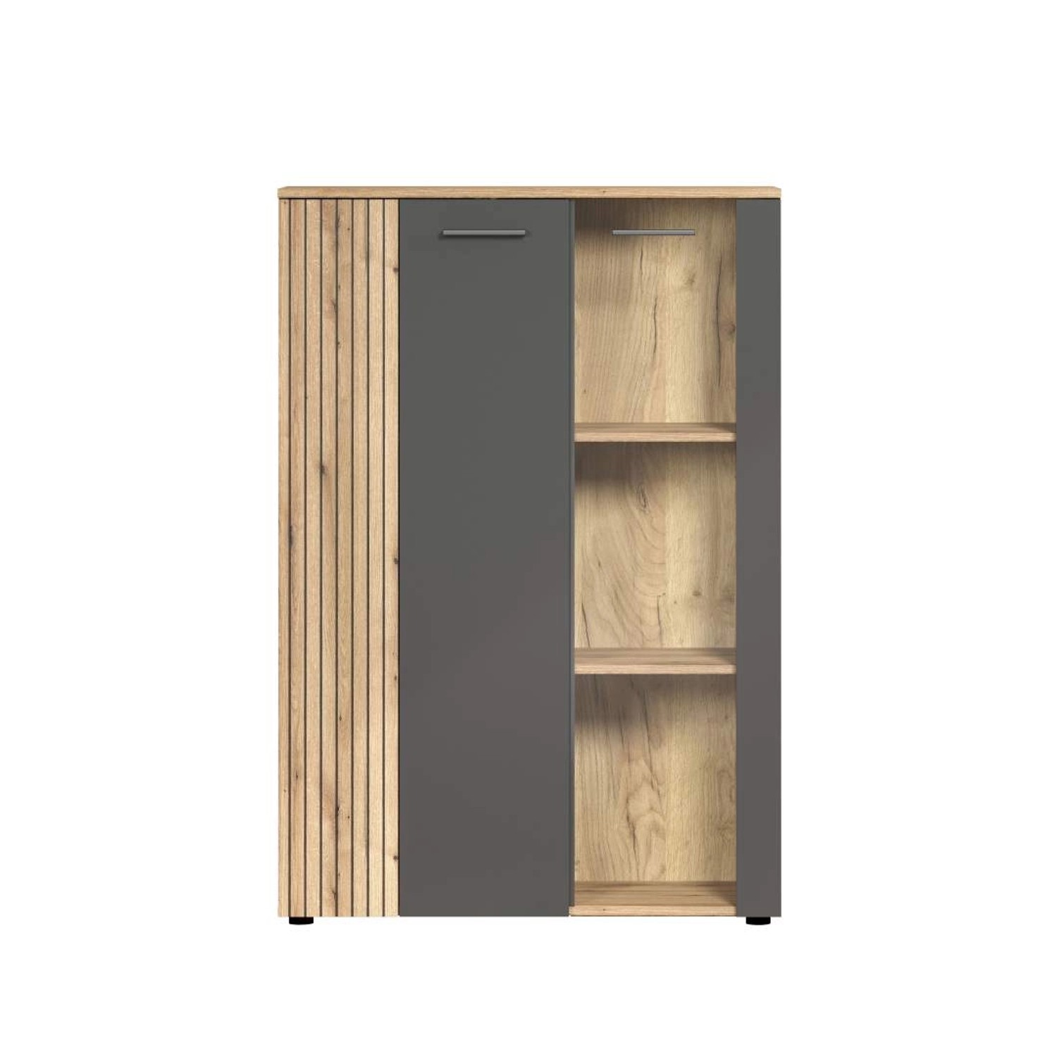 ebuy24 Esteban Vitrinenschrank Grau Eiche Dekor günstig online kaufen