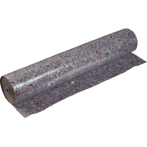 Gerollte LUX Abdeckvlies 1 m x 25 m mit rutschhemmender Folie, geeignet als Schutz vor Farbe und Schmutz.