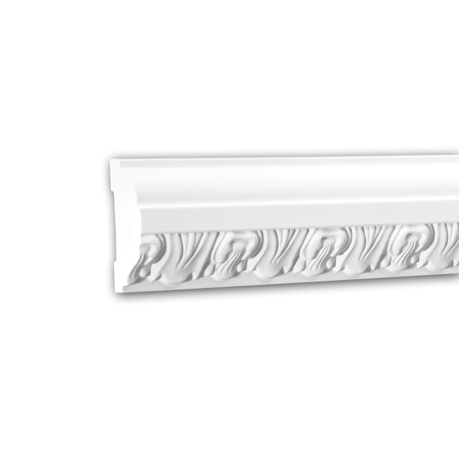 PROFHOME 151313 Wand- und Friesleiste Stuckleiste Zierleiste Wandleiste 2 m 200 cm x 2 cm x 5,3 cm Weiß