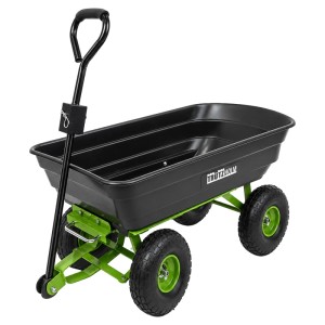 TRUTZHOLM Gartenwagen Kippbar Tragkraft 300 kg Schwarz Grün