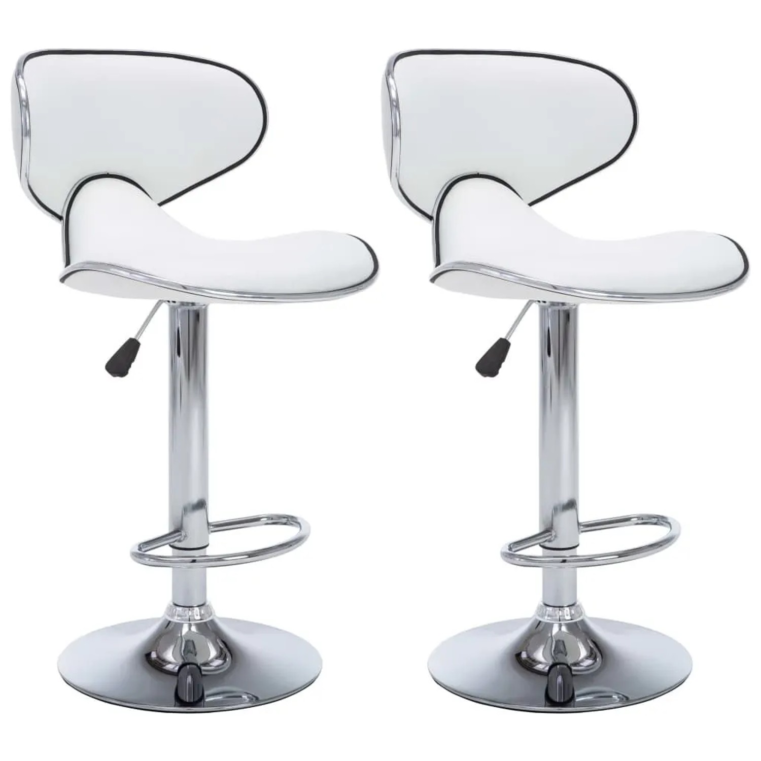 vidaXL Barhocker 2 Stk Weiß Kunstleder 323643