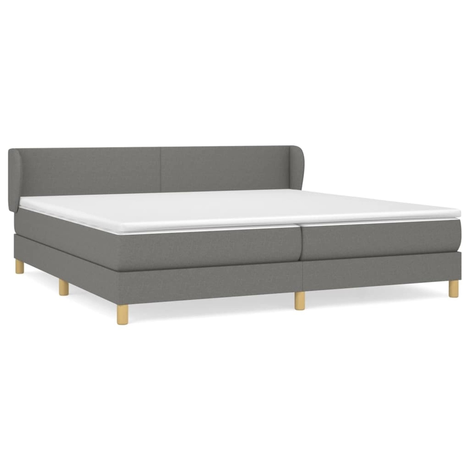 vidaXL Boxspringbett mit Matratze Dunkelgrau 200x200 cm Stoff1395639 günstig online kaufen