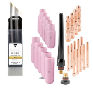 STAHLWERK WP-26 WIG Schweißzubehör Set, 36-teilig für WIG-Schweißgeräte.