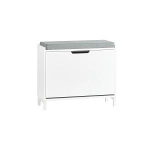 SoBuy Schuhkipper mit 1 Klappe Schuhbank Schmal Garderobenbank FSR151-K-W