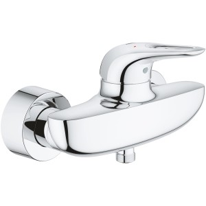 Grohe Eurostyle Brausearmatur in Chrom mit Hebelgriff und Wandmontage.