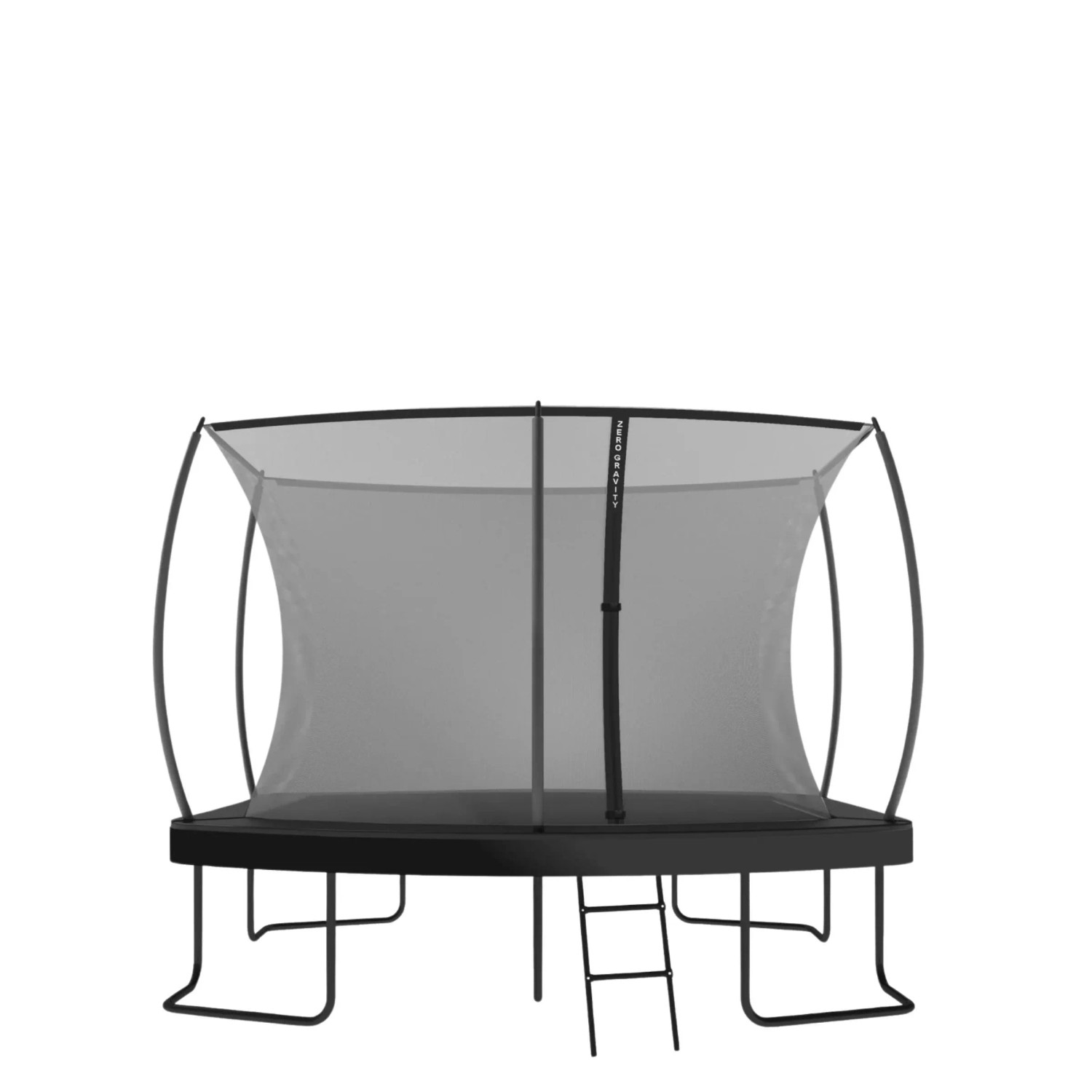 Zero Gravity Trampolin Outdoor 305x213cm TÜV GS Smartes Klappnetz mit Leiter und Bodenanker
