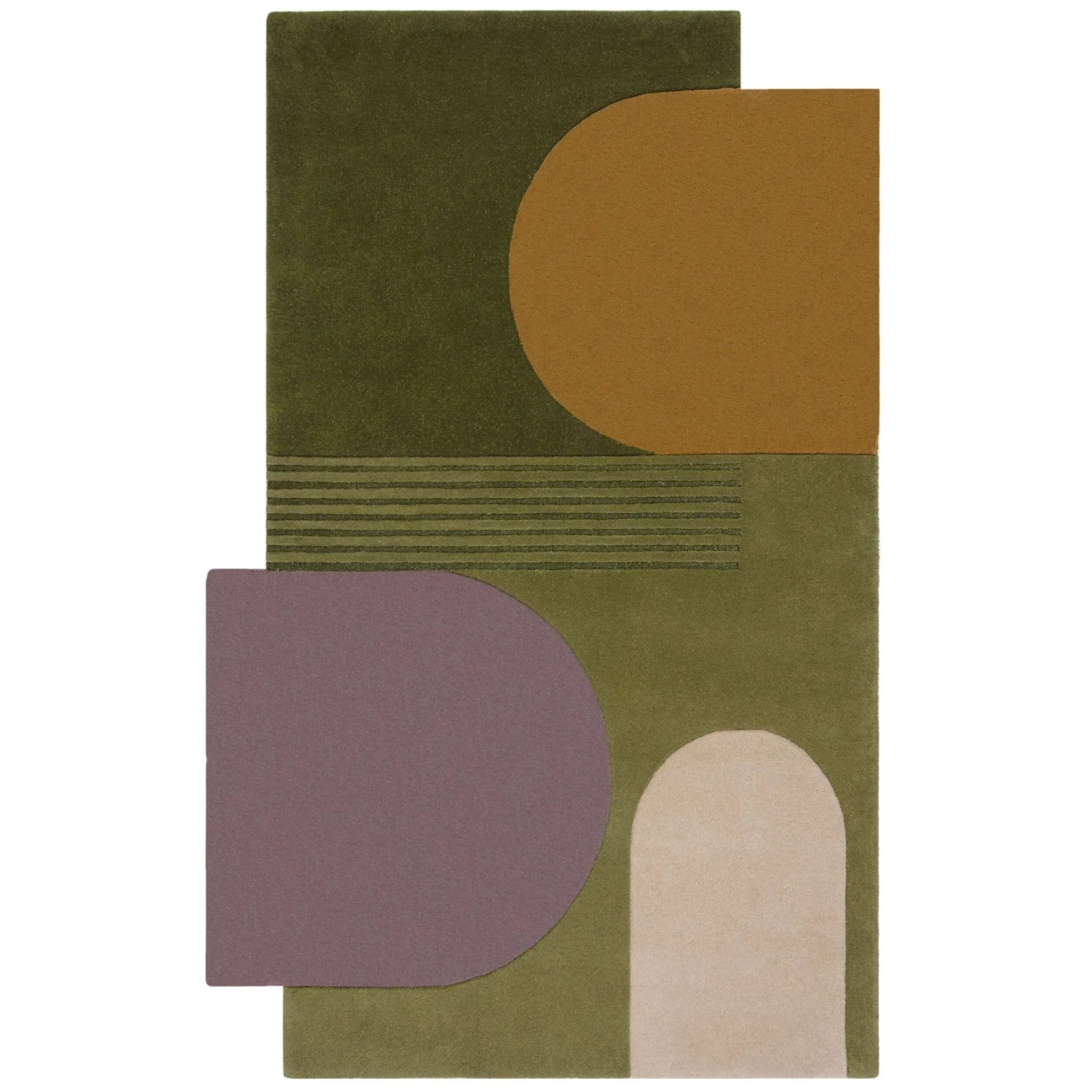 Flair Rugs Wollteppich Lozenge 200 cm x 290 cm Grün