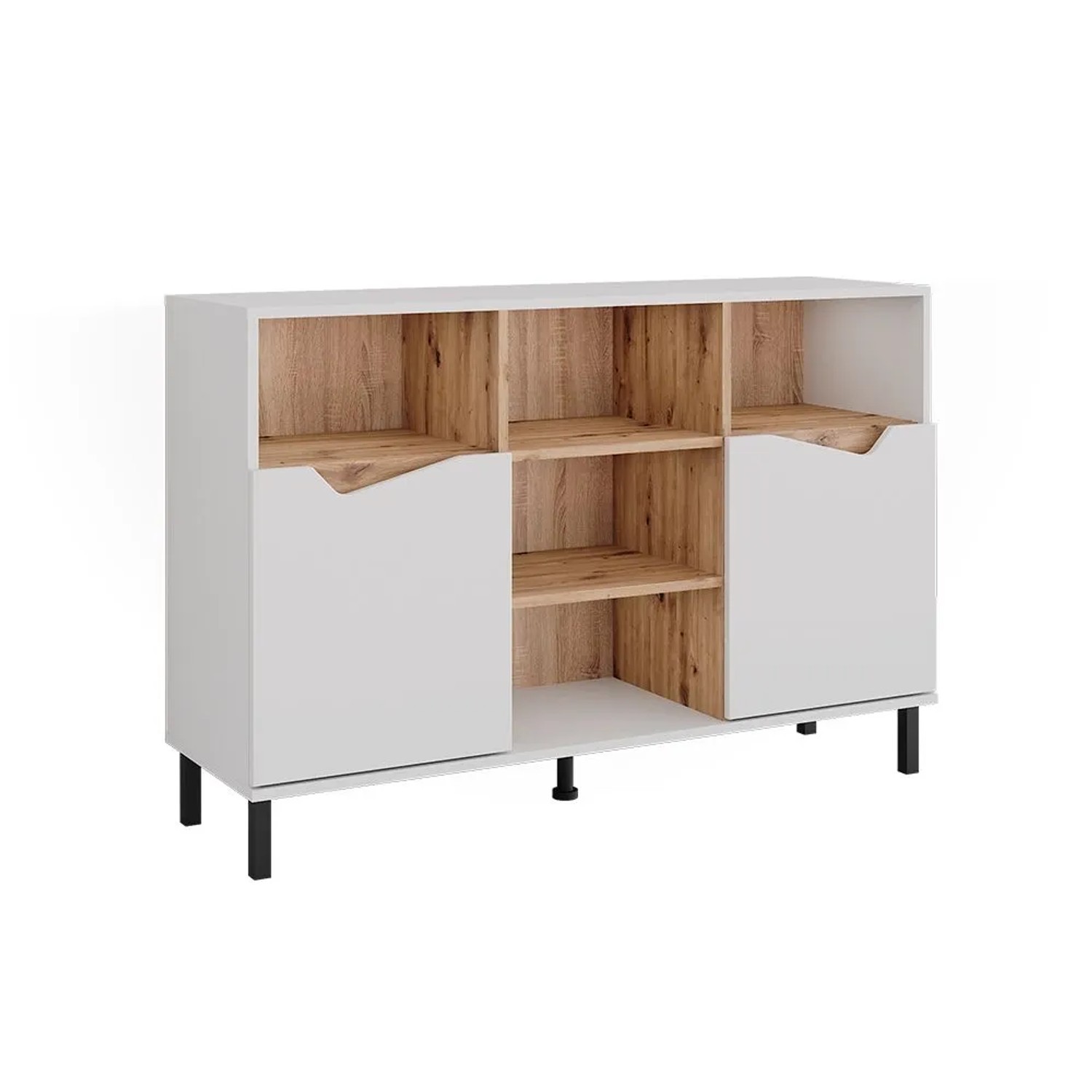 Vicco Kommode Marelle Weiß Artisan 120 x 81 mit 2 Türen Art Nr 57849