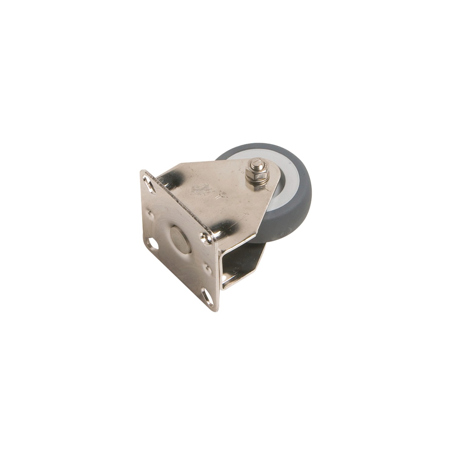 App.-Bockrolle mit Platte Edelstahl Ø 50 mm 40 kg