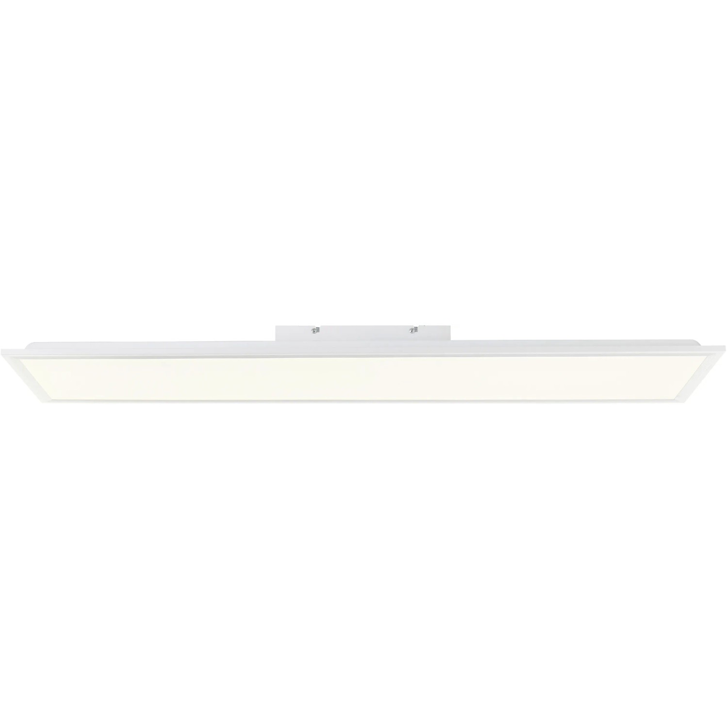 Weiße, rechteckige LED-Deckenleuchte Briston, 100x25 cm, geeignet für Flur und Gang.