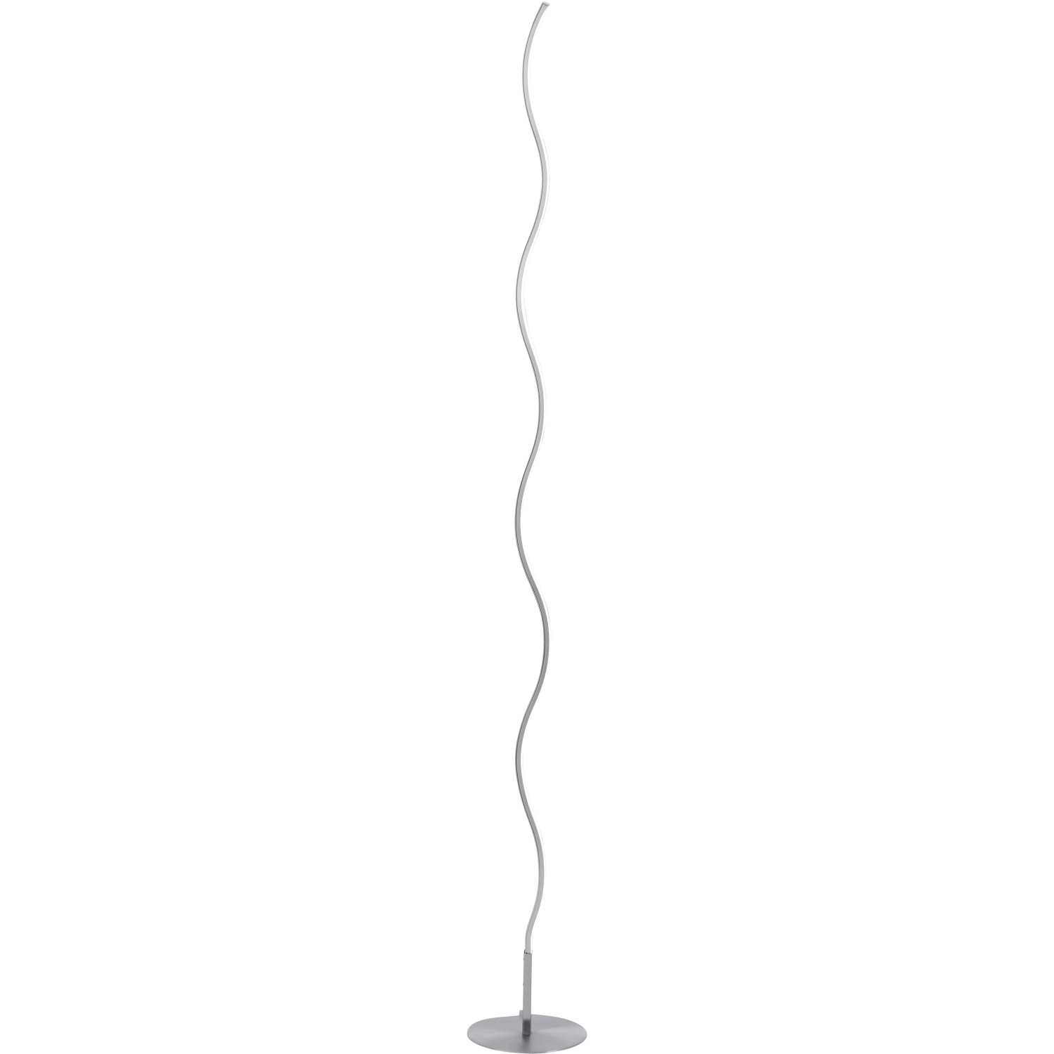 Moderne LED Stehlampe Wave aus Stahl, 120 cm hoch. Design-Stehleuchte für Wohnbereich.