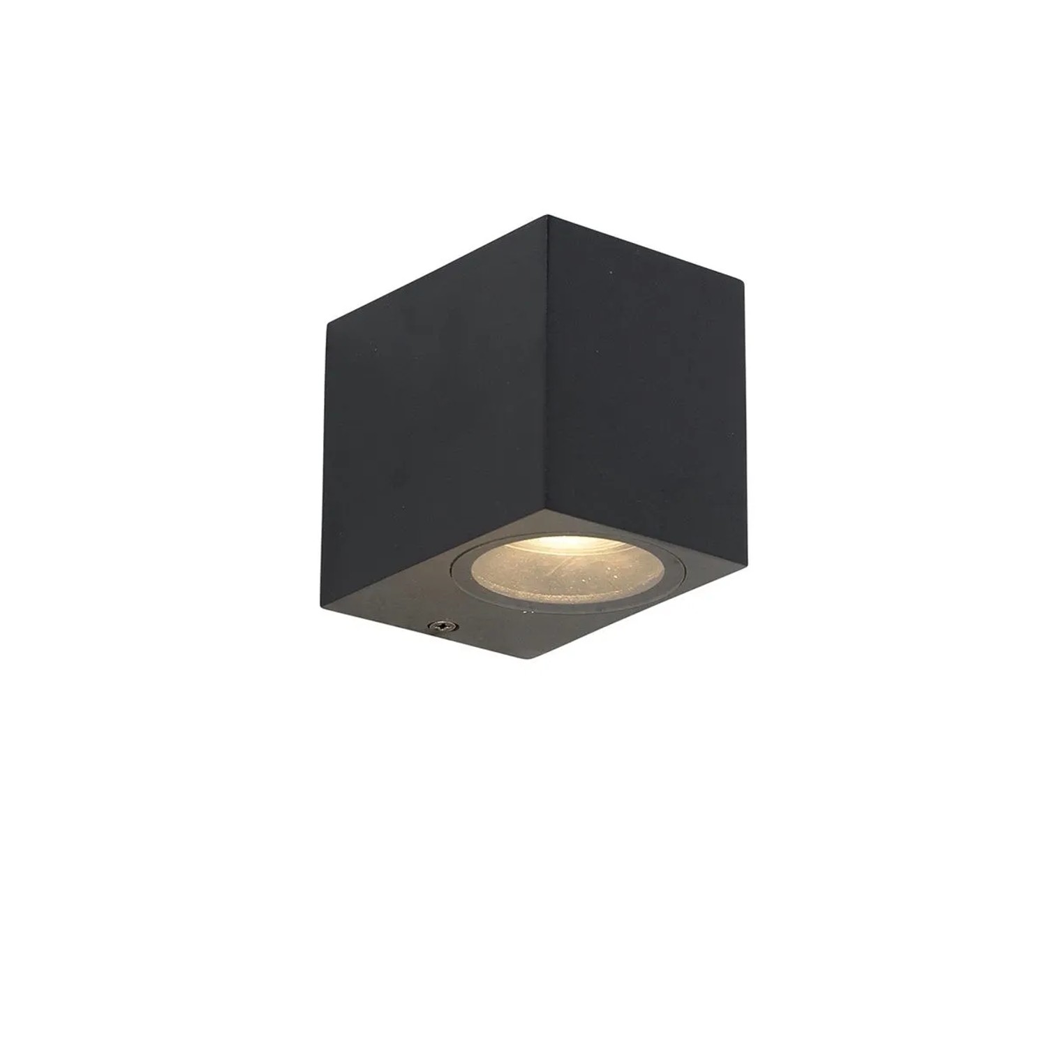 QAZQA Moderne Wandleuchte Schwarz GU10 50mm IP44 Baleno