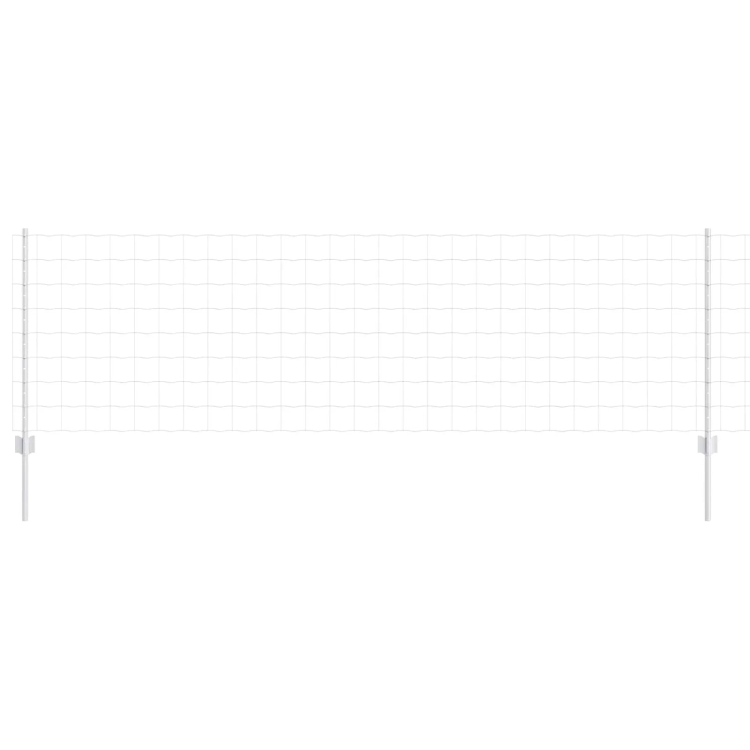 vidaXL Zaun mit Pfosten Silber 0,8 x 10 m Stahl 3336178 günstig online kaufen