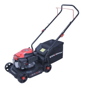 Stahlmann Benzin-Rasenmäher BR390 mit 39cm Schnittbreite und 35L Fangkorb.