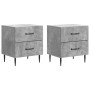 vidaXL Nachttisch 2 Stk Betongrau 43 x 34,5 x 47,5 cm Holzwerkstoff 894762