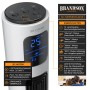 Brandson ECO Turmventilator mit Display, Fernbedienung und verschiedenen Modi.