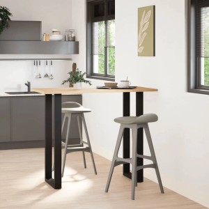 vidaXL Bartischbeine U-Form, 2 Stk., schwarz, Stahl, 50x110 cm. Ideal für Stehtische.